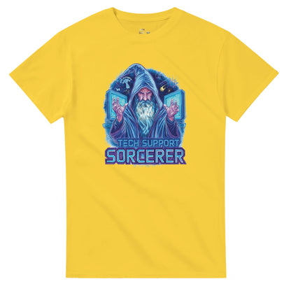 Tech Support Sorcerer graphic design on a Heavyweight T-shirt