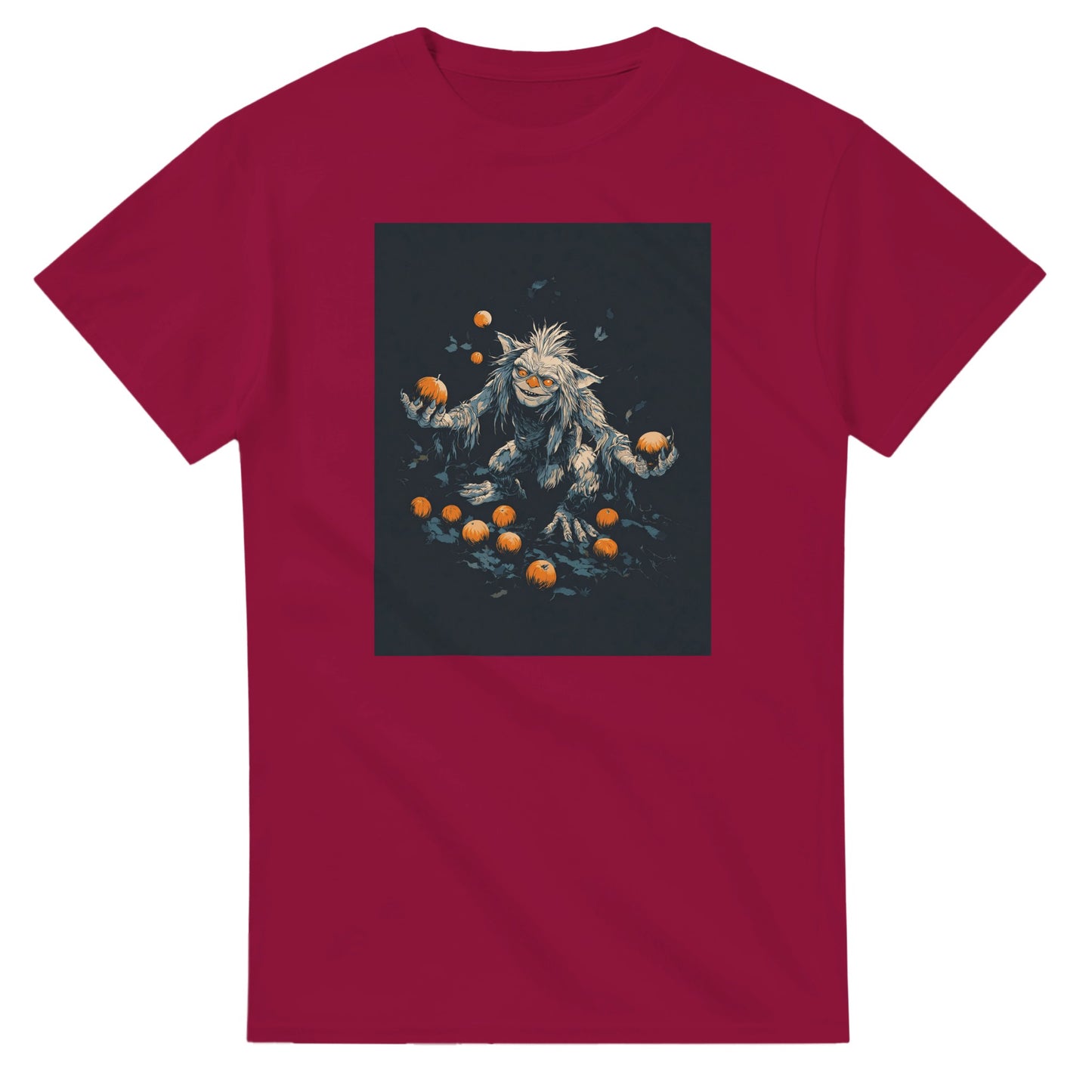 Mischievous Pumpkin Goblin on a Heavyweight T-shirt
