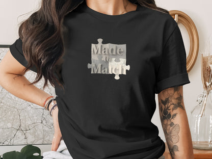 Made to Match Puzzle Piece Graphic T-Shirt