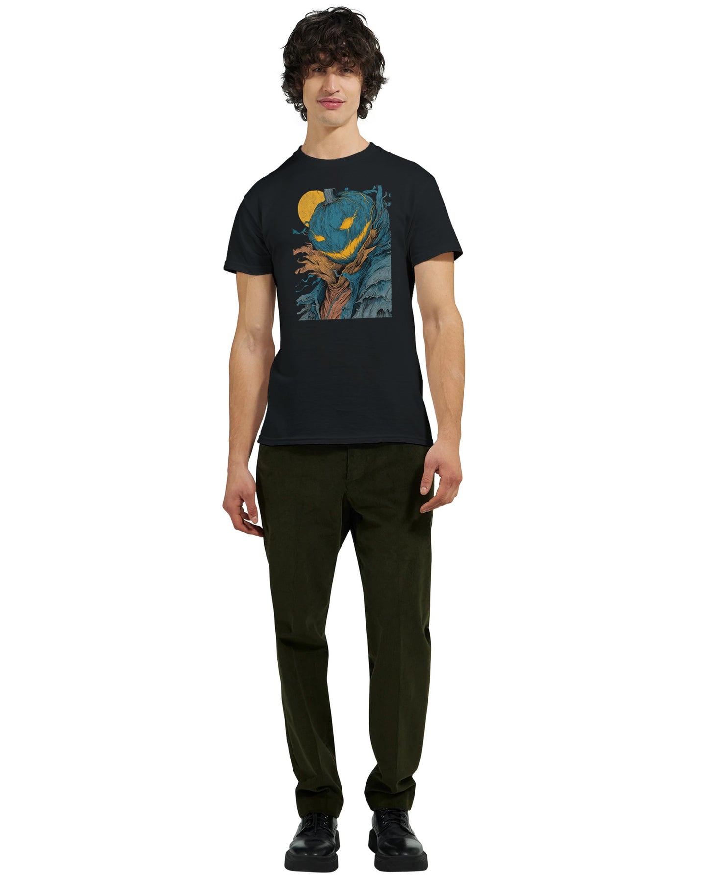 Mysterious Jack-o'-Lantern on a Heavyweight T-shirt