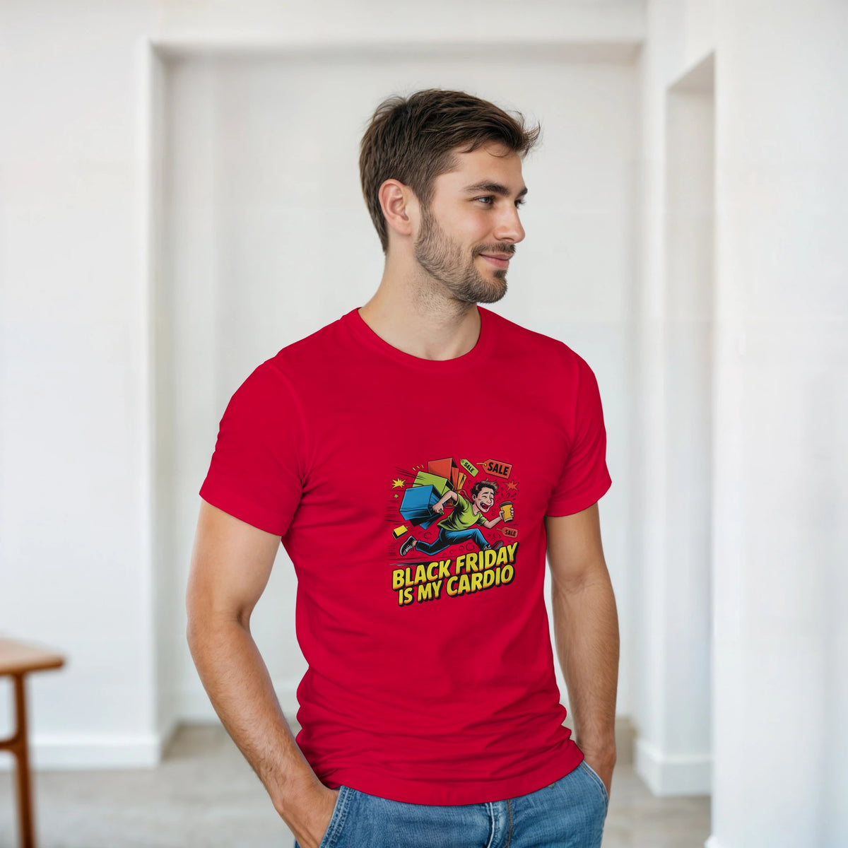 Black Friday is My Cardio heavyweight t-shirt mockup
