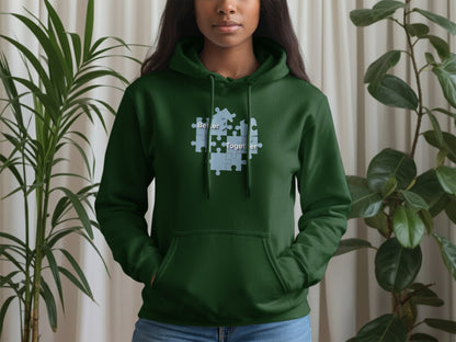 Better Together Puzzle Piece Green Hoodie Product