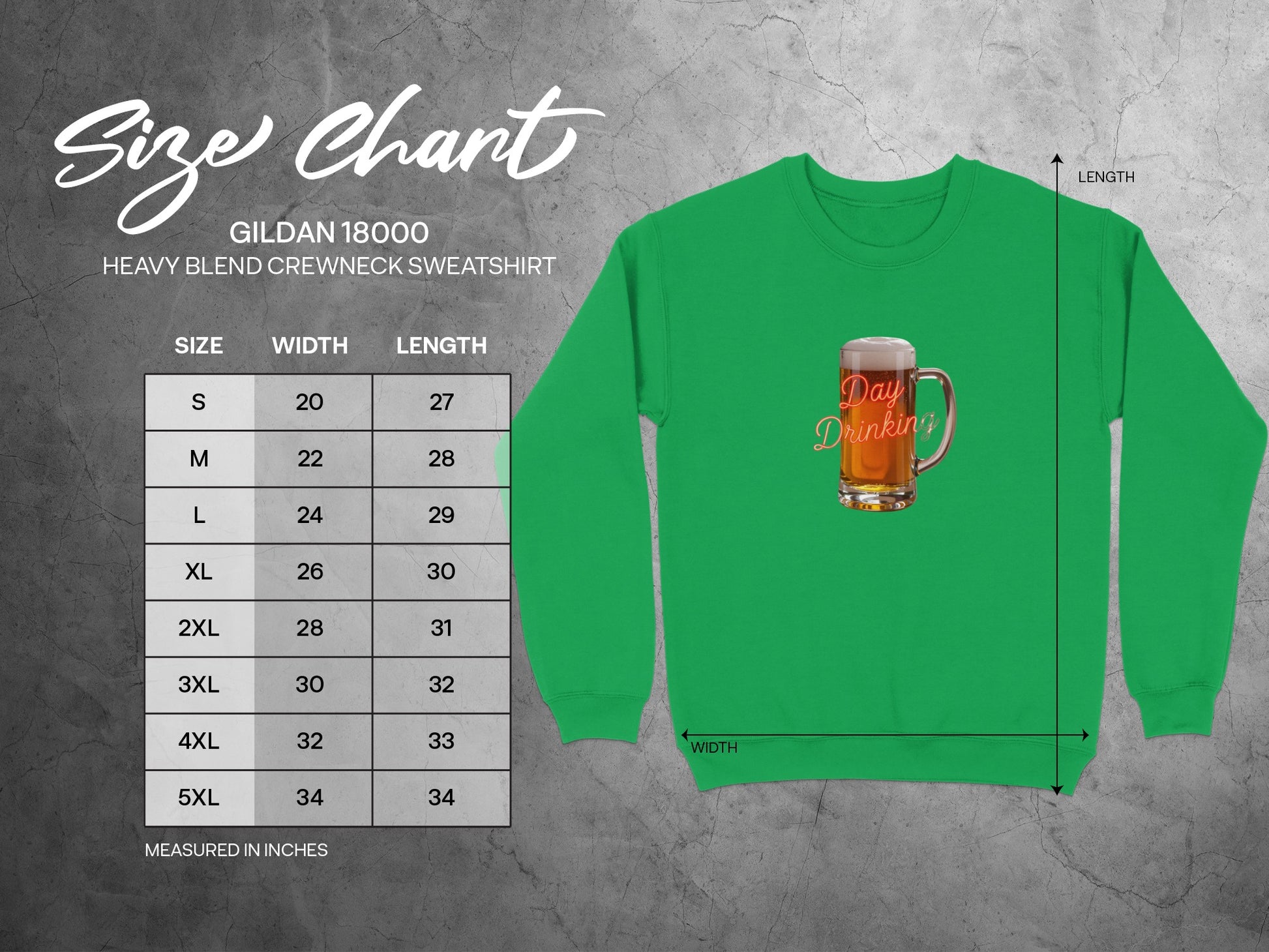 Day Drinking Beer Mug Design Green Crewneck Sweatshirt product type
Day Drinking, Beer Mug, Green Sweatshirt, Crewneck Sweatshirt, Gildan 18000, Alcohol Theme, Party Apparel, Funny Graphic, Casual Wear, Beverage Design, Celebration Shirt, Hops Enthusiast, Bar Lifestyle, Brewery Fan, Unique Gift, Comfortable Top, Sizing Chart, Drink Humor, St Patricks Day, Leisure Wear