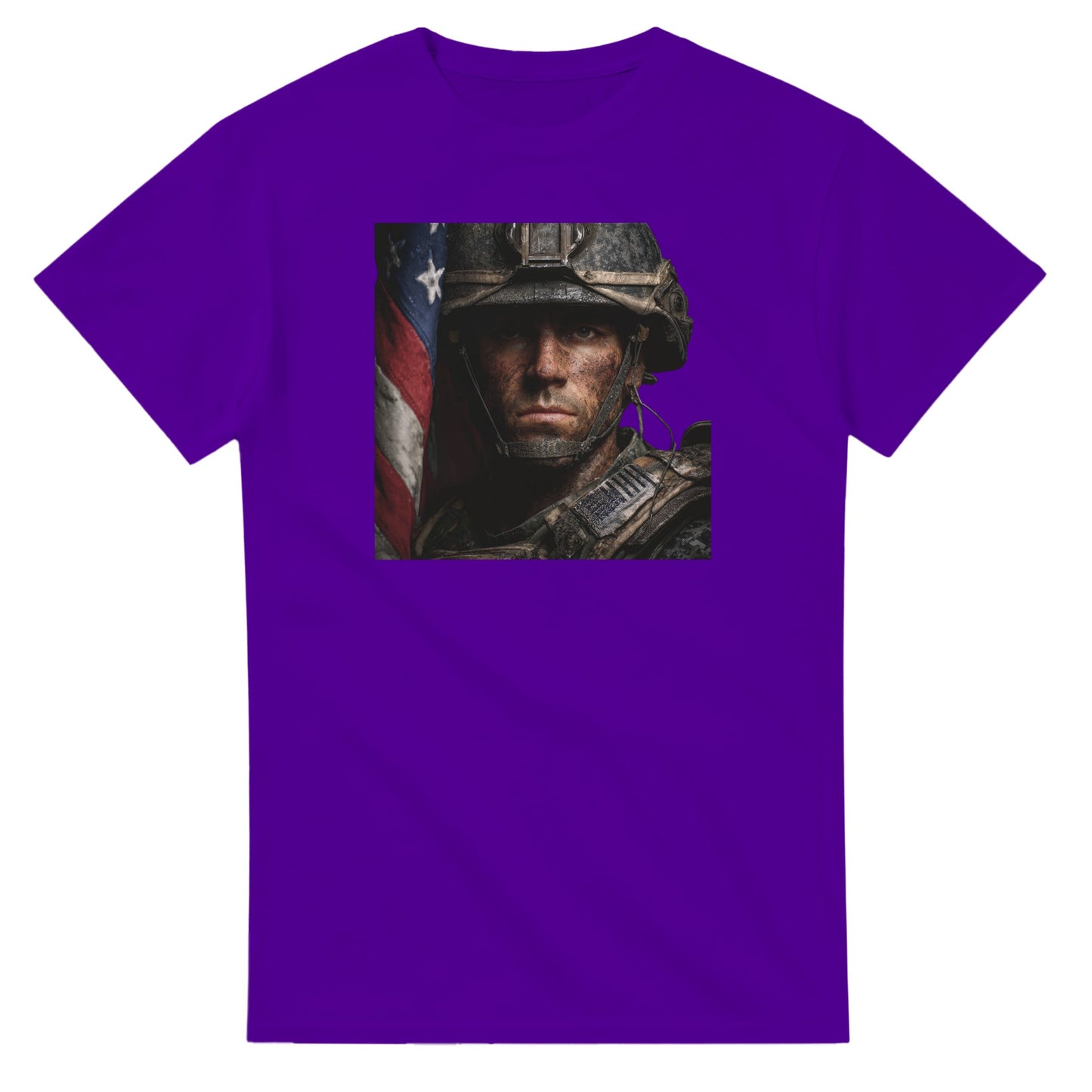 Patriotic Spirit Classic Fit on a heavyweight t-shirt