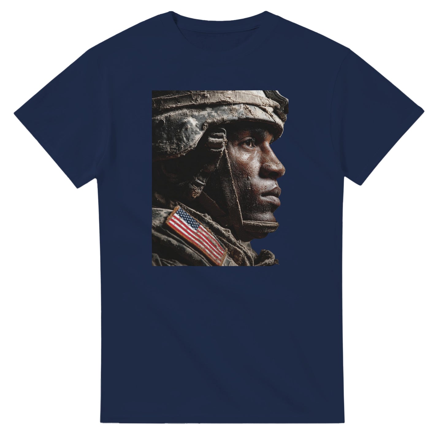 Patriotic Grit and Style on a heavyweight t-shirt