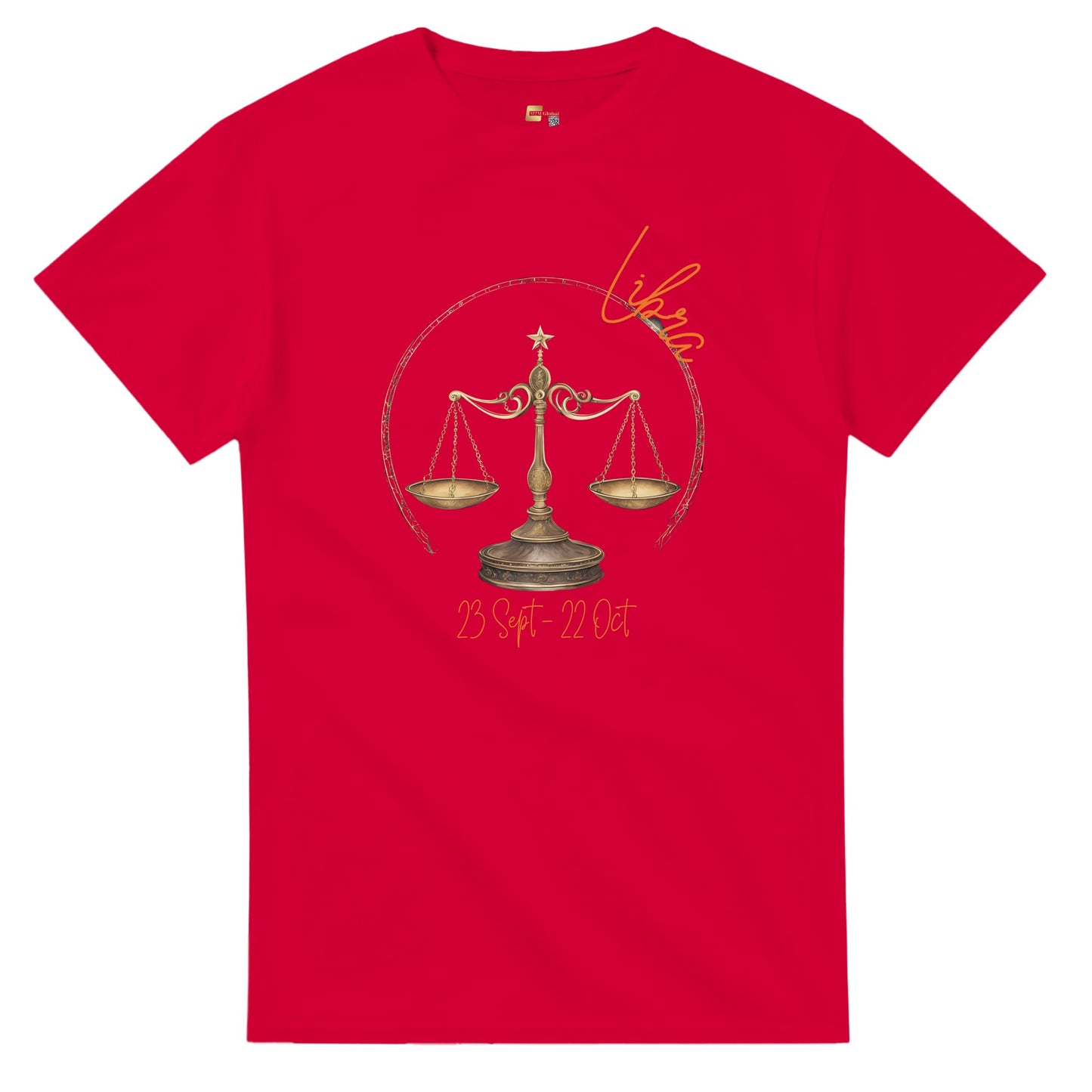 heavyweight crewneck t-shirt Astrology libra scales personalized
