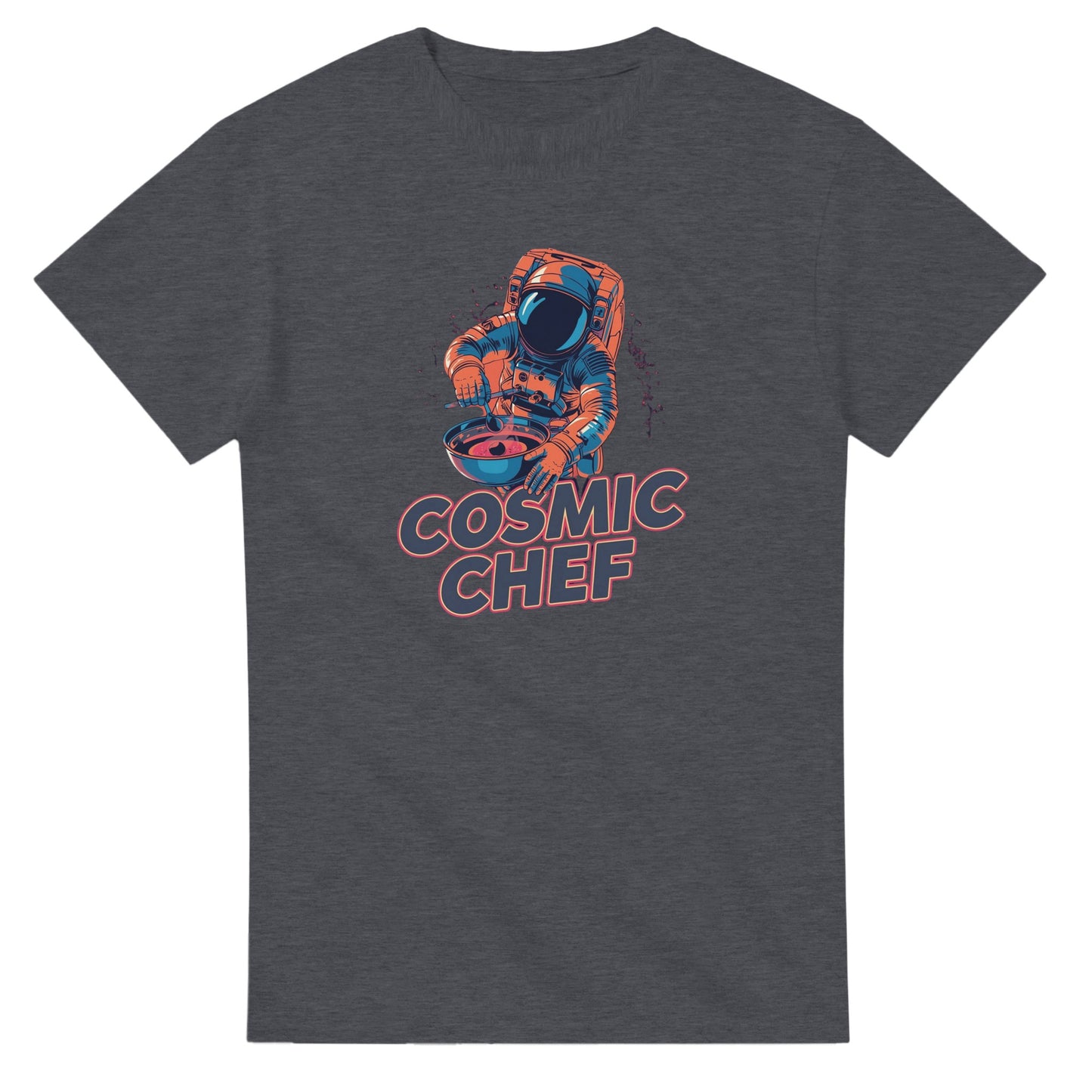 Cosmic Chef Astronaut graphic design on a Heavyweight T-shirt