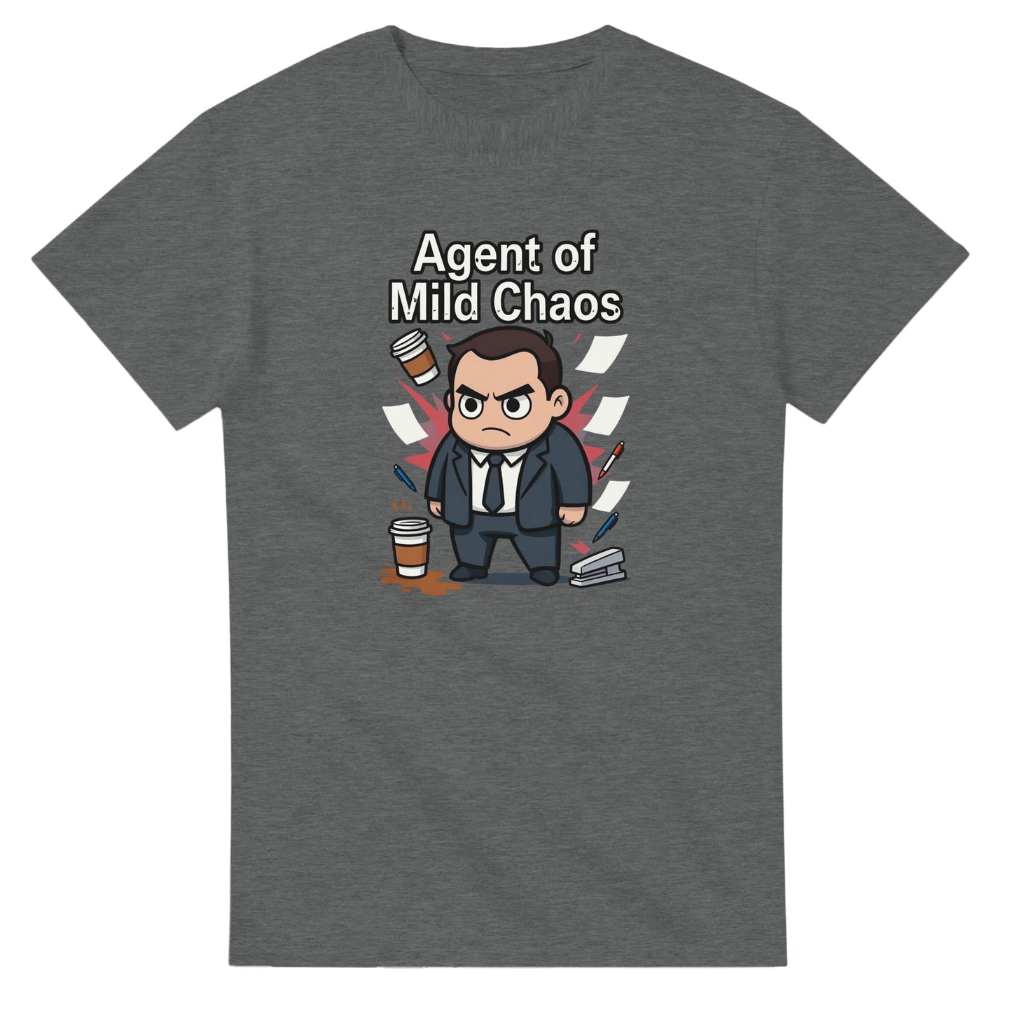 Agent of Mild Chaos graphic design on a Heavyweight T-shirt