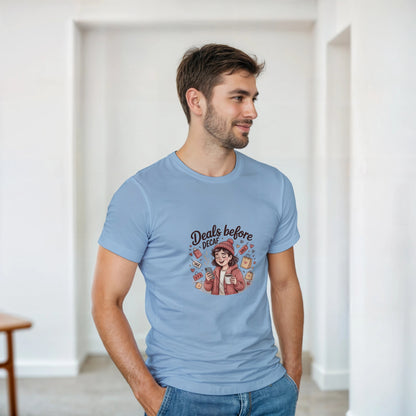 Deals Before Decaf heavyweight t-shirt mockup