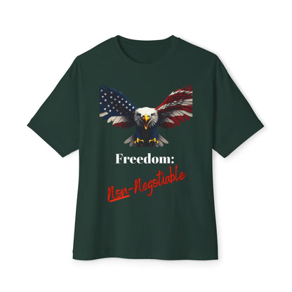 Freedom Non-Negotiable Patriotic Eagle on a Premium Tee