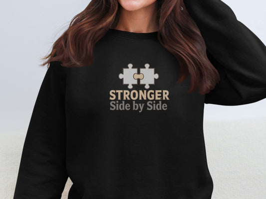 Stronger Side by Side Puzzle Piece Sweatshirt