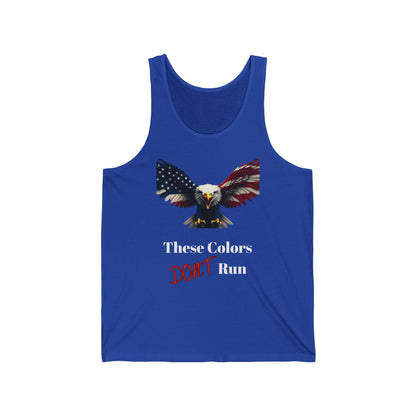 These Colors Don't Run Patriotic Eagle on a Premium Tank Top