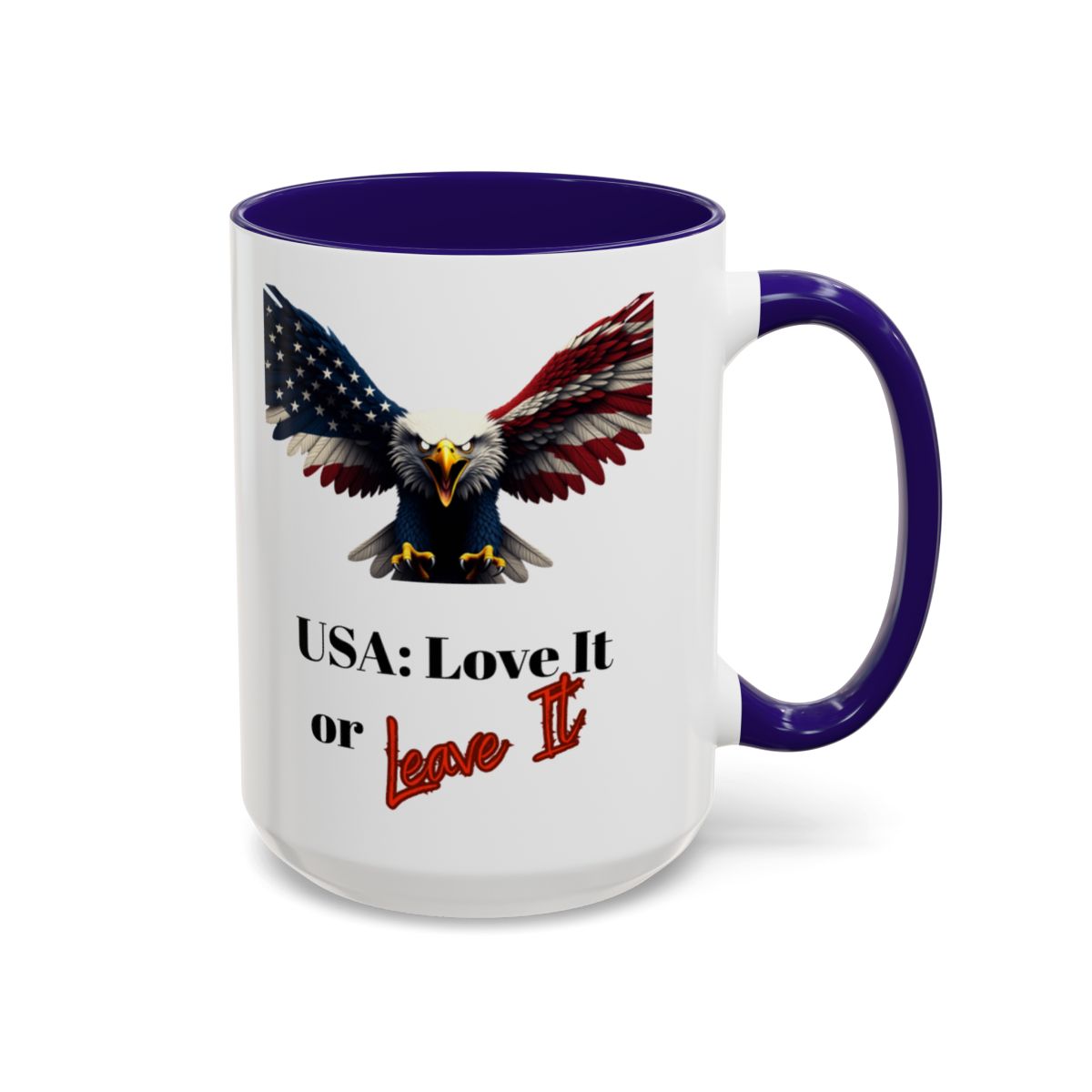 USA Love It or Leave It Eagle Design Mug