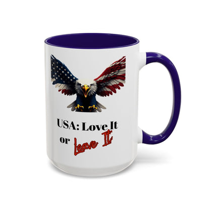 USA Love It or Leave It Eagle Design Mug