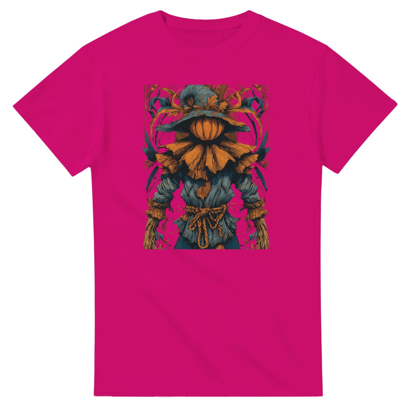 Autumn Harvest Scarecrow on a Heavyweight T-shirt