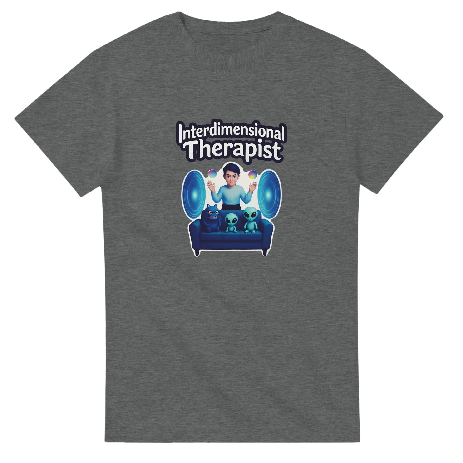 Interdimensional Therapist graphic design on a Heavyweight T-shirt