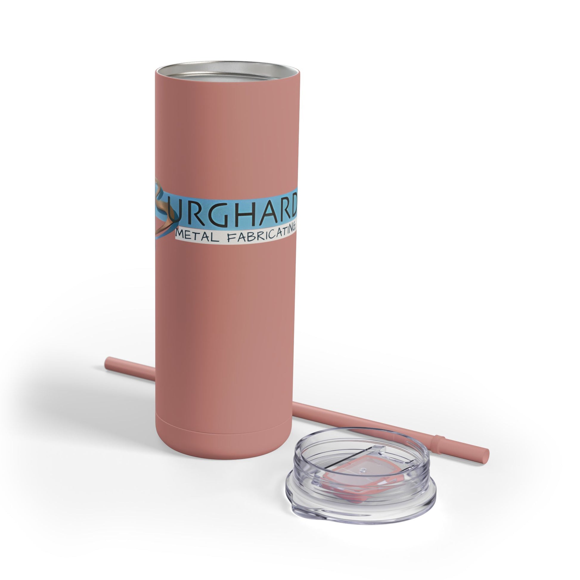 Burghardt Metal Fabricating, Inc., logo on a 20oz Insulated Skinny Tumbler