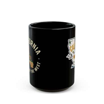 Black mug with "California State" text and logo.