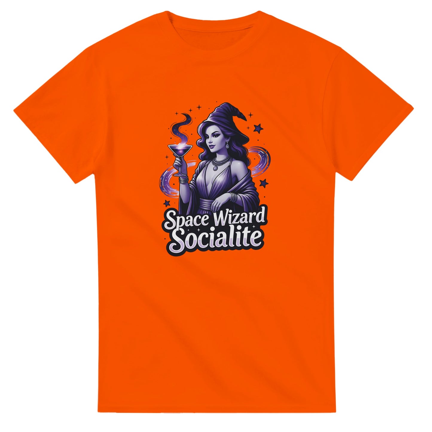 Space Wizard Socialite graphic design on a Heavyweight T-shirt
