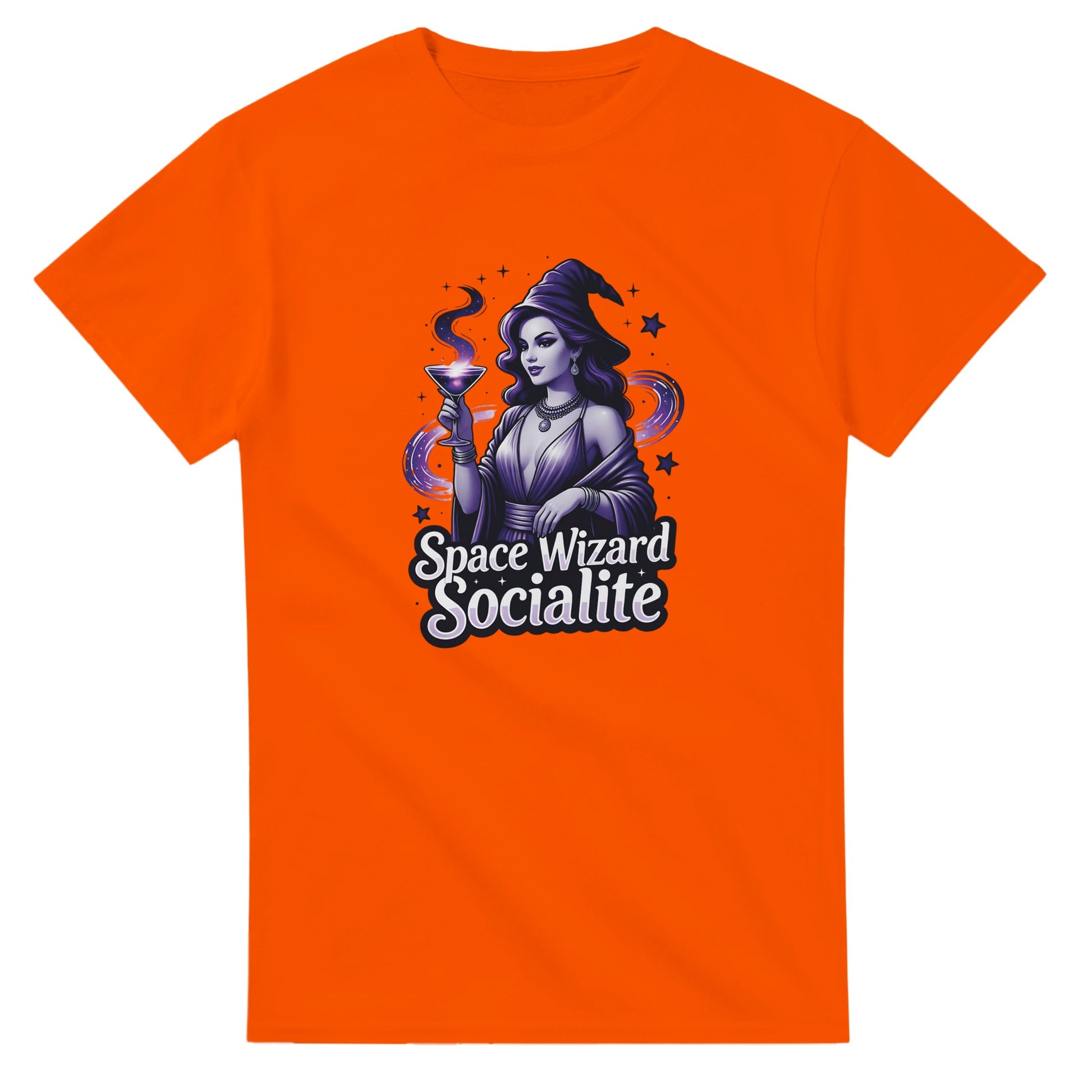 Space Wizard Socialite graphic design on a Heavyweight T-shirt