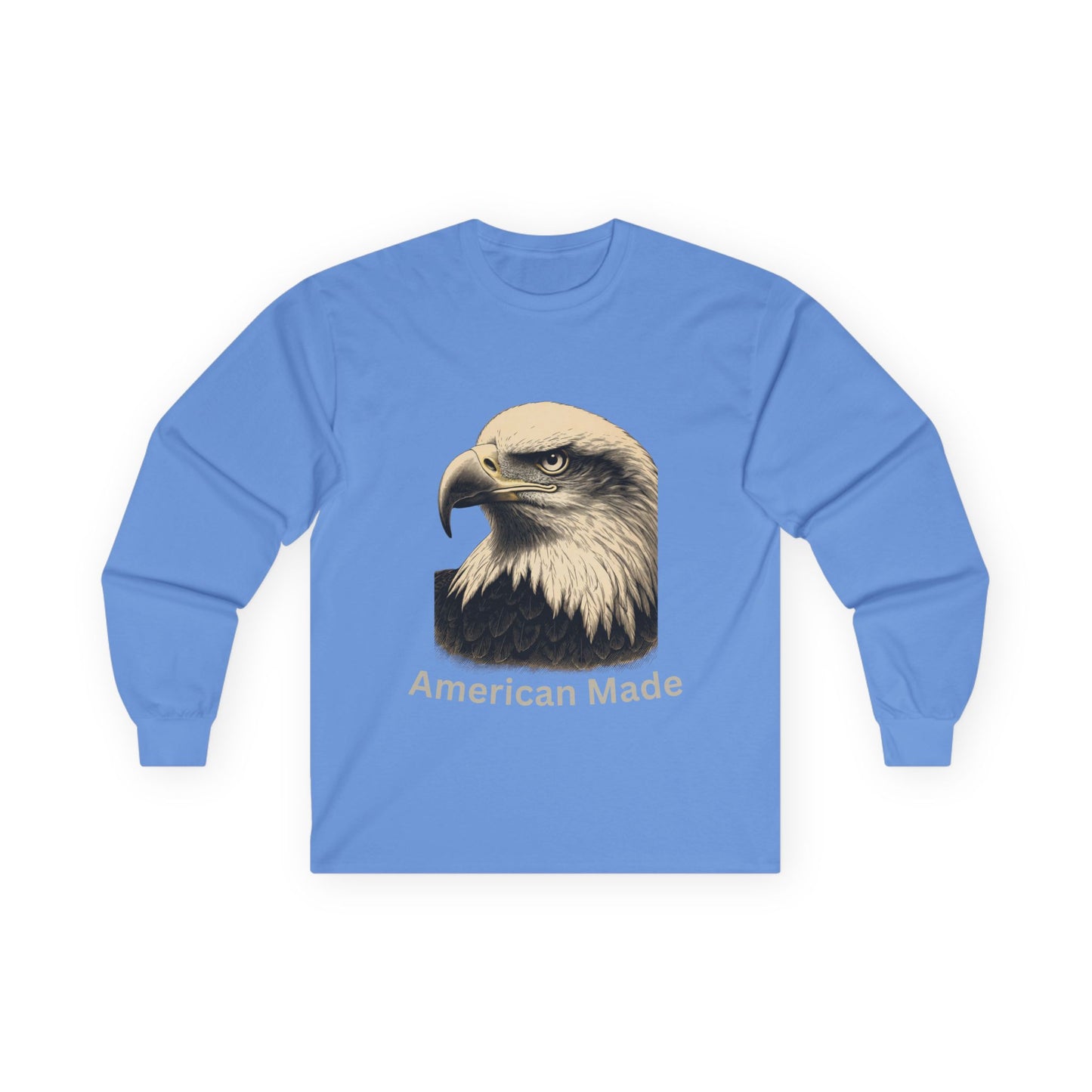 American Made text on a Long-Sleeve Tee