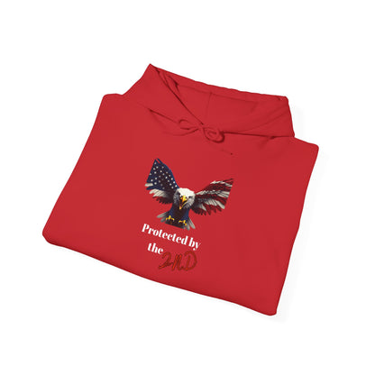 Protected By The 2nd Patriotic Eagle on a Pullover Hoodie