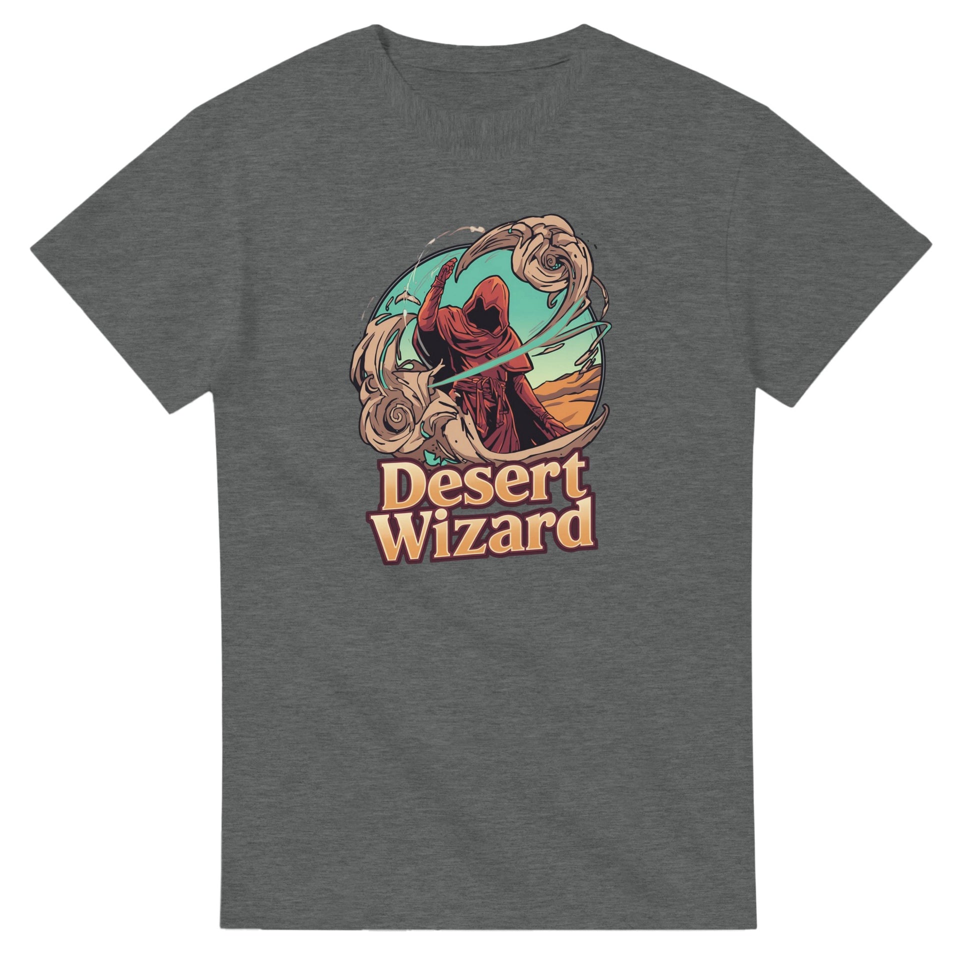 Mystic Desert Wizard graphic design on a Heavyweight T-shirt