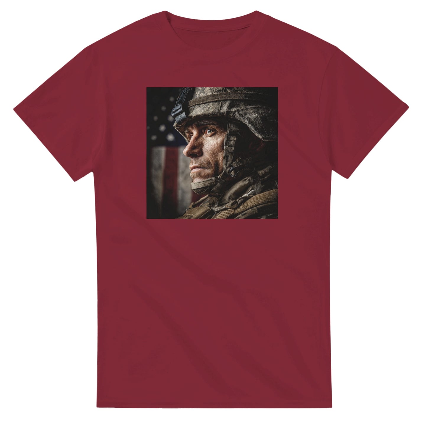 Patriotic Soldier on a heavyweight t-shirt