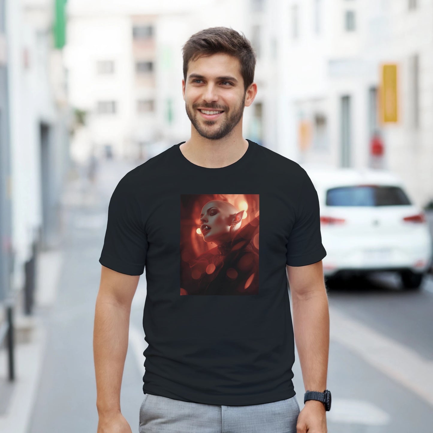 Cute Lil' Vampire on a Heavyweight T-shirt