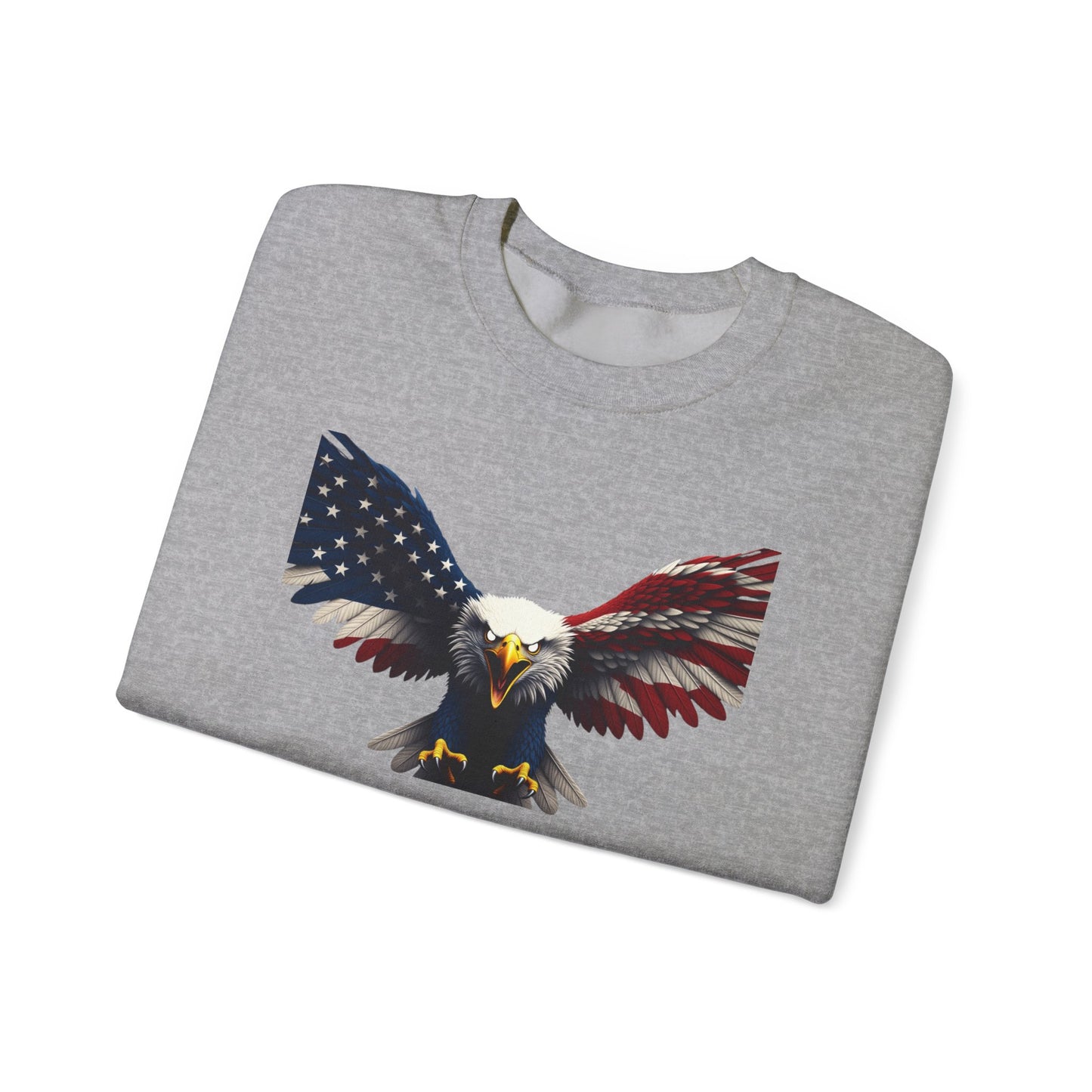 Protected By The 2nd Patriotic Eagle text on a Crewneck Sweatshirt