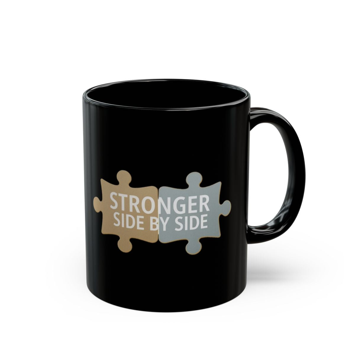 Stronger Side By Side Puzzle Pieces Mug