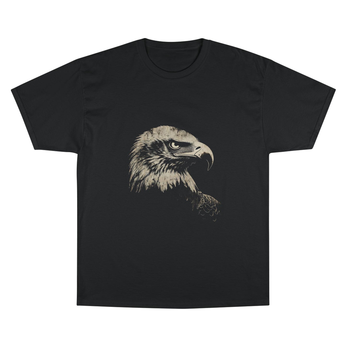Heritage Eagle Head on a Champion Tee