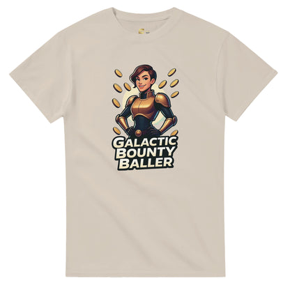 Galactic Bounty Baller graphic design on a Heavyweight T-shirt