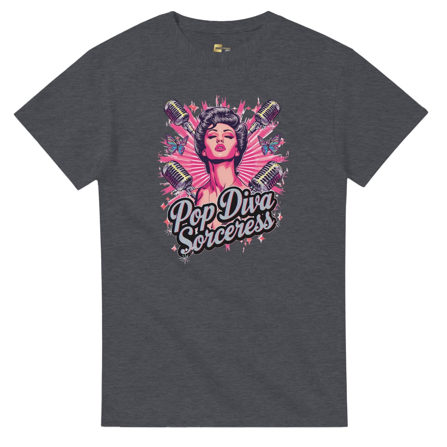 Pop Diva Sorceress graphic design on a Heavyweight T-shirt