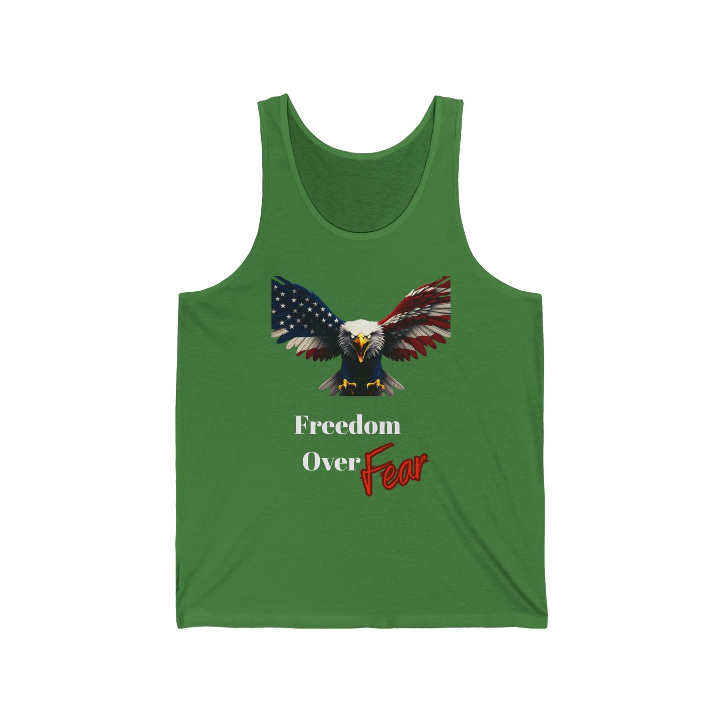 Freedom Over Fear Patriotic Eagle - Premium Tank Top