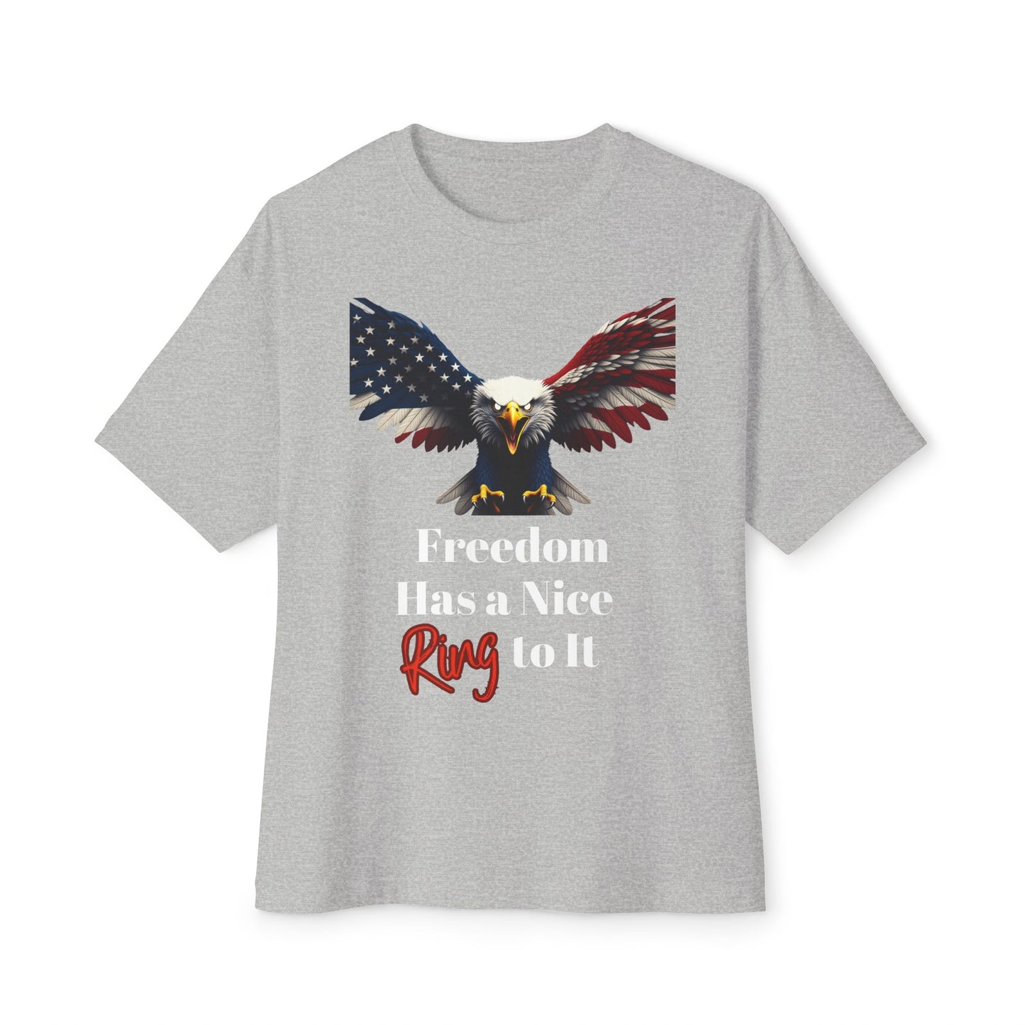 Freedom Has A Nice Ring To It Patriotic Eagle on a Premium Tee