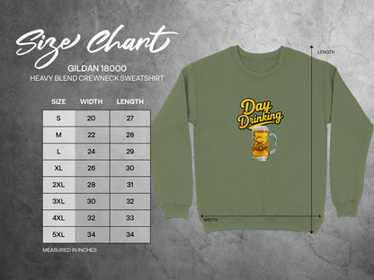 Day Drinking GILDAN 18000 Crewneck Sweatshirt product type