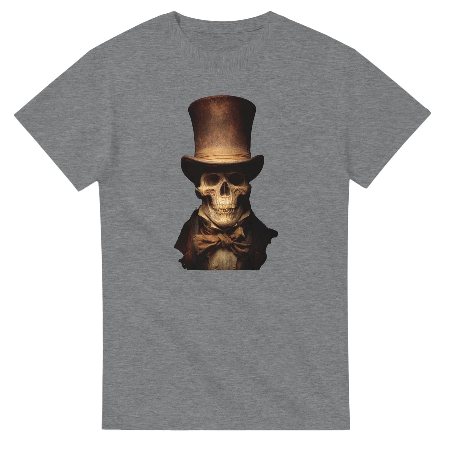 Victorian Gentleman Skull on a Heavyweight T-shirt