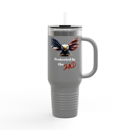 Protected By 2nd Patriotic Eagle on a 40oz tumbler