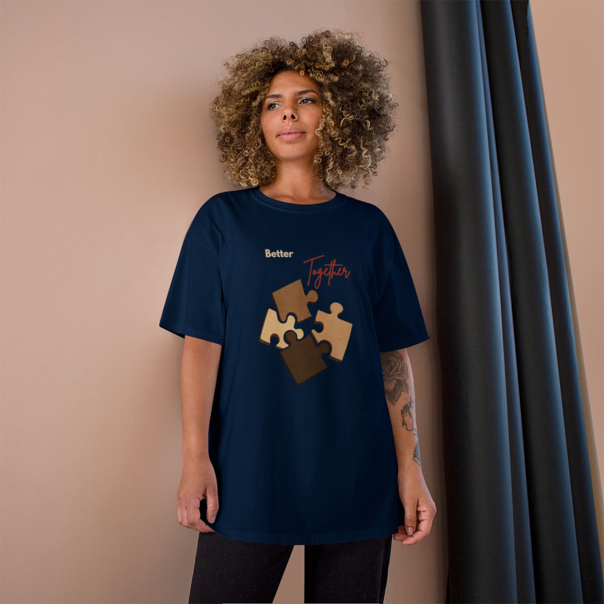 Better Together Puzzle Pieces Graphic T-shirt