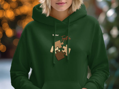 Better Together Puzzle Pieces Graphic Hoodie