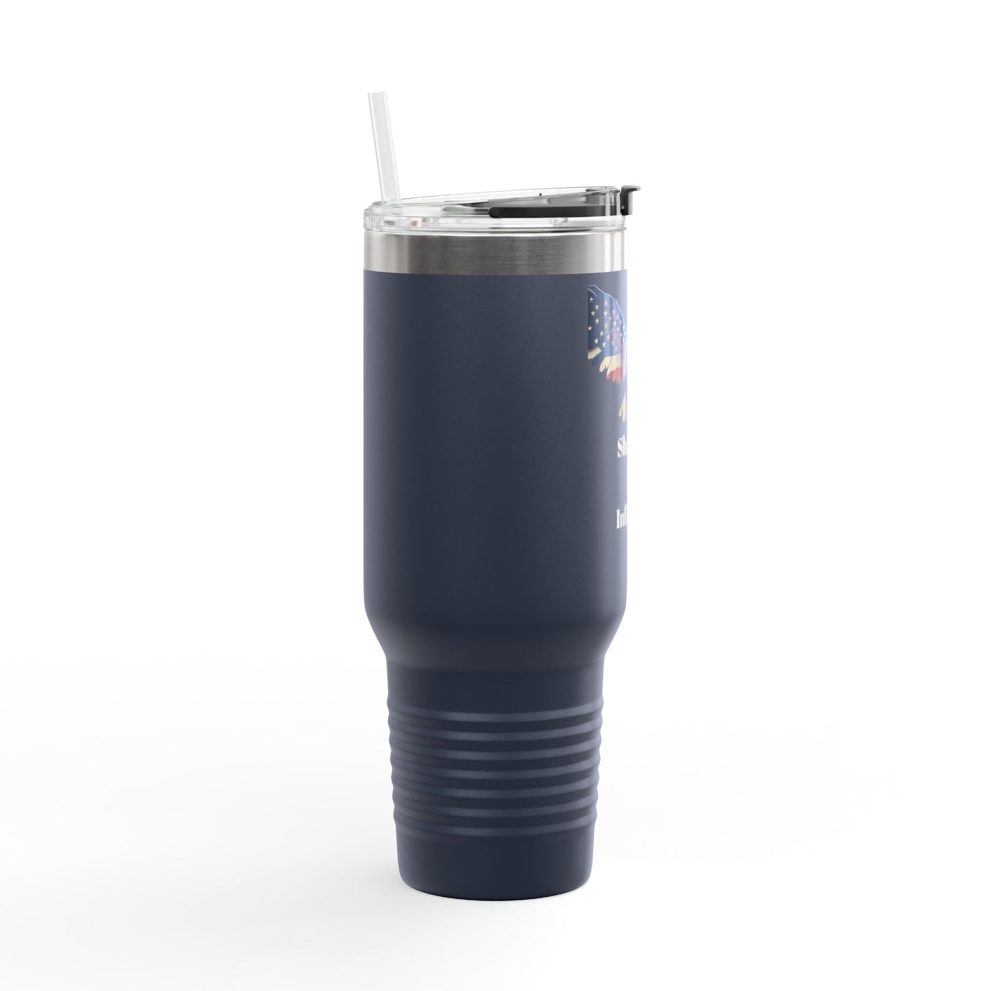 Shall Not Be Infringed Patriotic Eagle on a 40oz Insulated Travel Mug