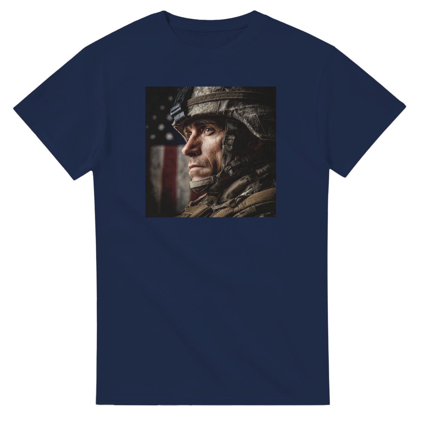 Patriotic Soldier on a heavyweight t-shirt