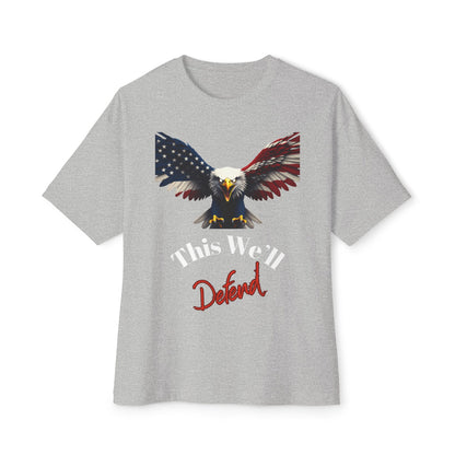 This We'll Defend Patriotic Eagle on a Premium Tee