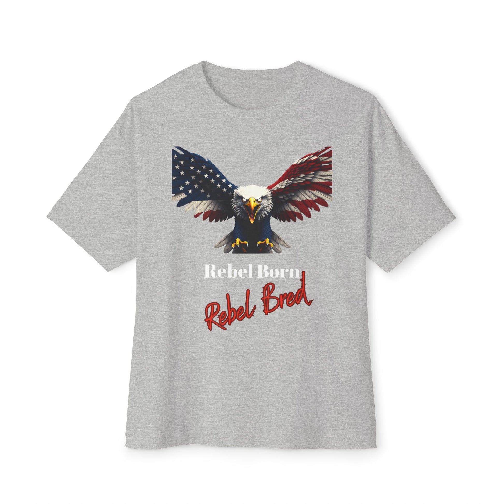 Rebel Born Rebel Bred Patriotic Eagle on a Premium Tee