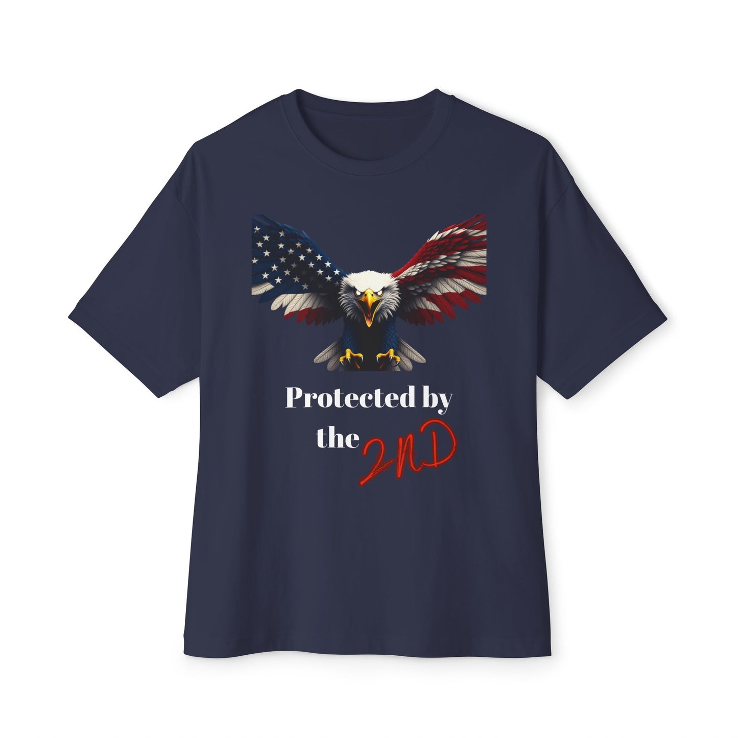 Protected By The 2nd Patriotic Eagle on a Premium Tee