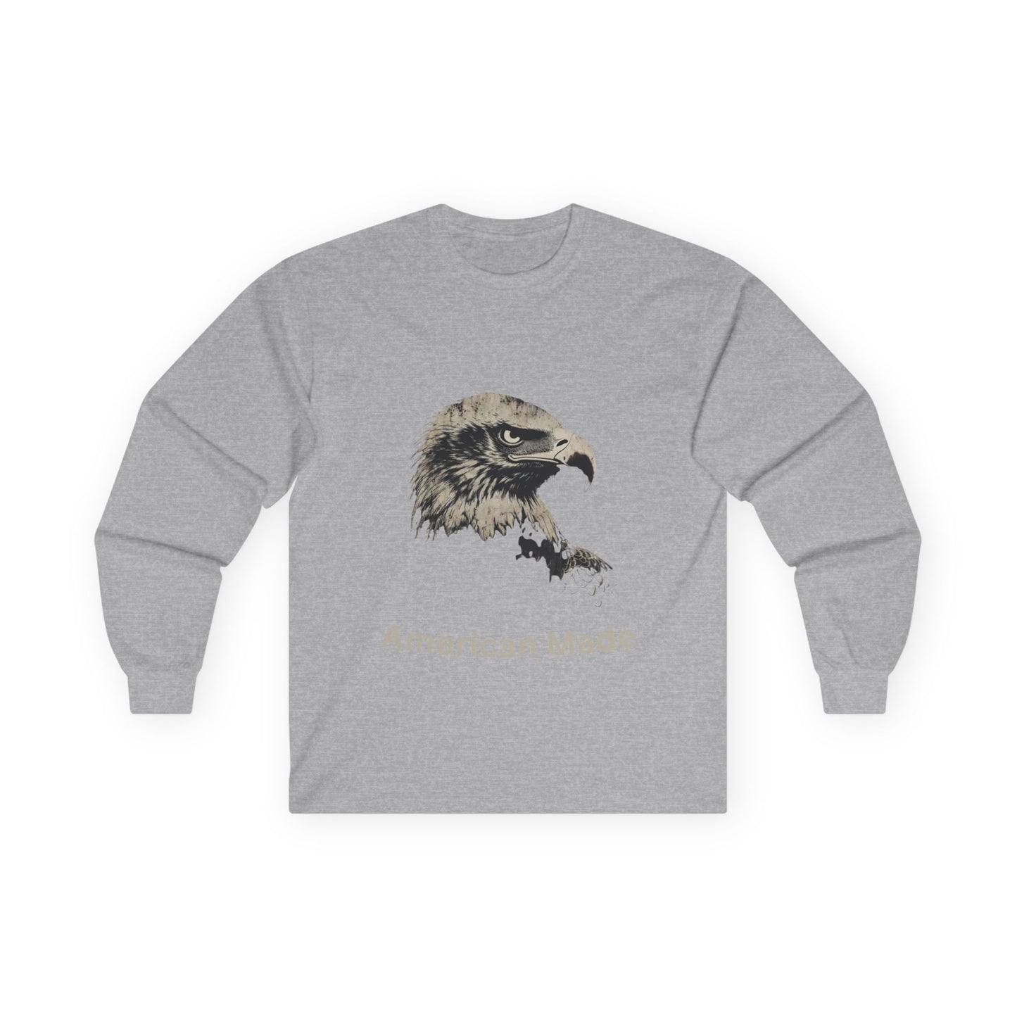 American Made text on a Long-Sleeve Tee