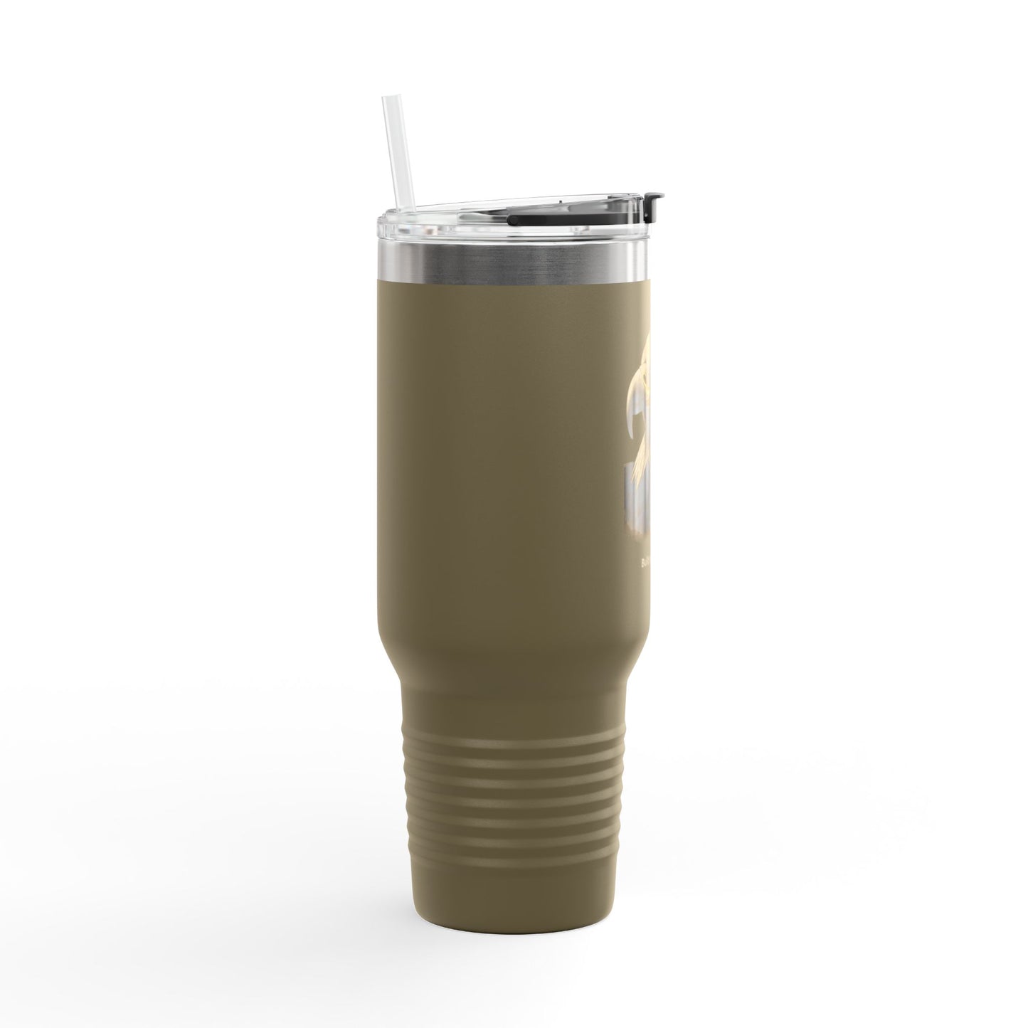 Built for Strength text on the muted of a  40oz Insulated Travel Mug