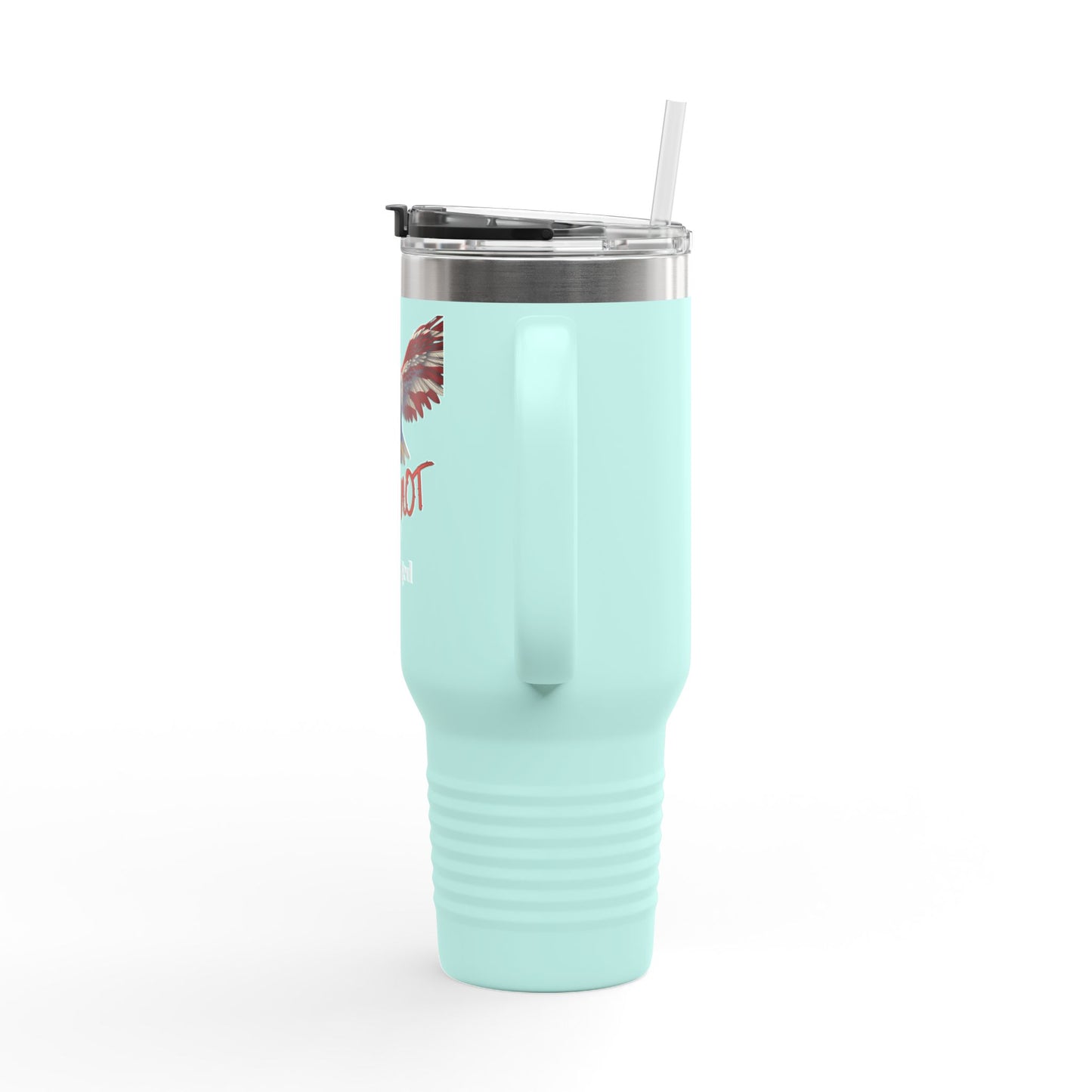 Shall Not Be Infringed Patriotic Eagle on a 40oz Insulated Travel Mug