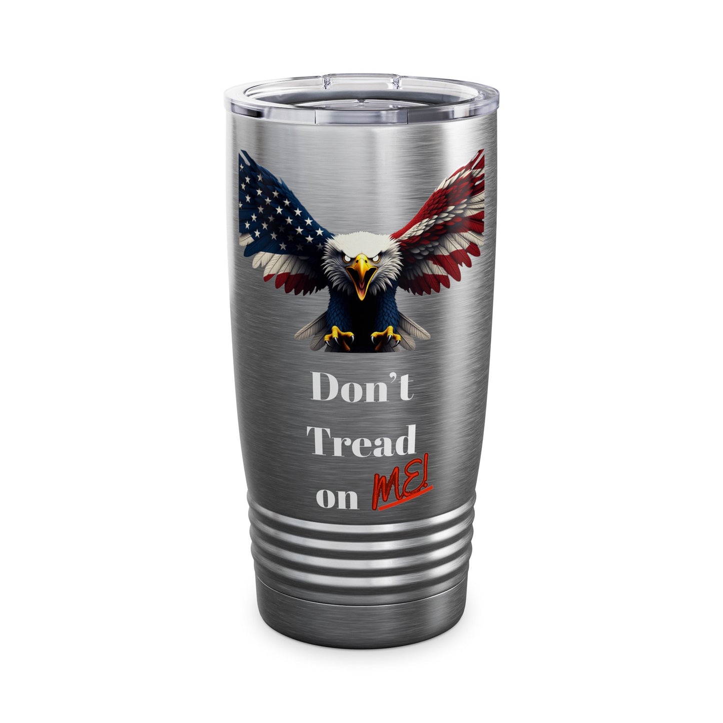 Don't Tread On Me Patriotic Eagle on a 20oz Insulated Tumbler